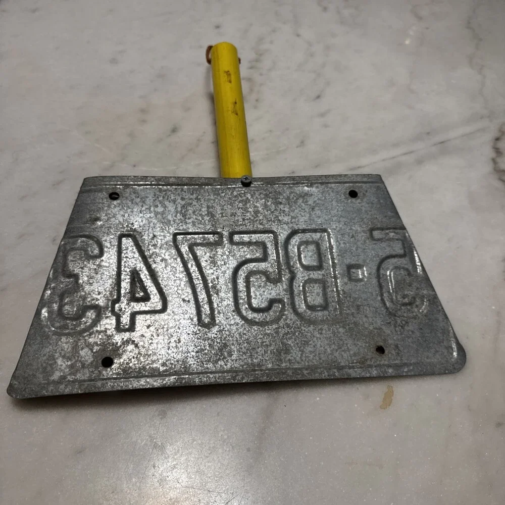 Vintage 2008  Nebraska License Plate Hand‎ Crafted Dust Pan.  Dawson County